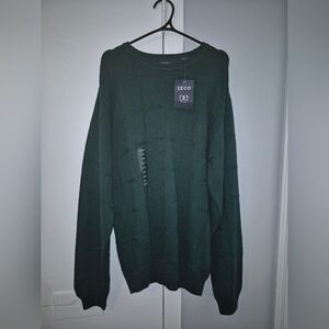 NWT IZOD Men's Dark Green Crewneck Sweater Size Large